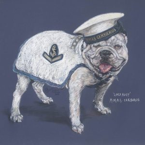Lord Algy of HMAS Cerberus (1937-1949) ©2019 (Pastel, 36 x 39 cm.) $450.00